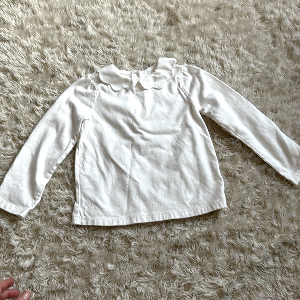 Janie and Jack Peter Pan collar, long sleeve shirt